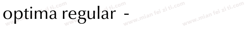optima regular字体字体转换